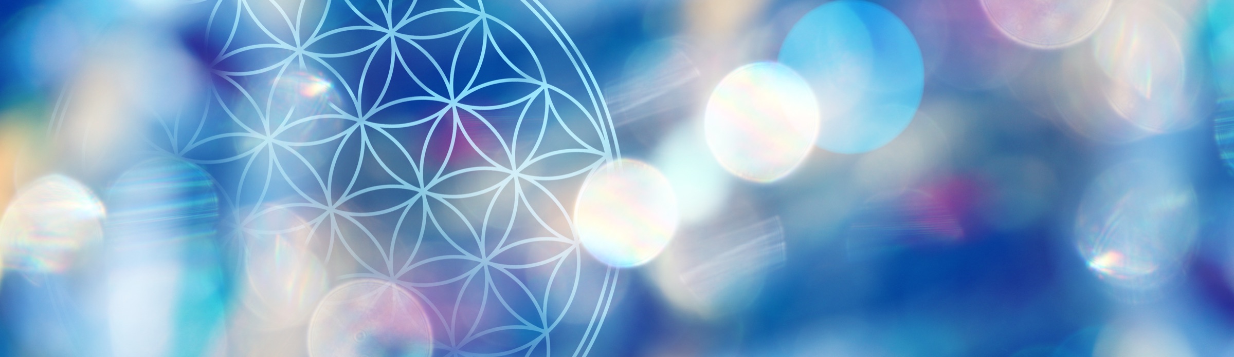 Luminous aquamarine sacred geometry